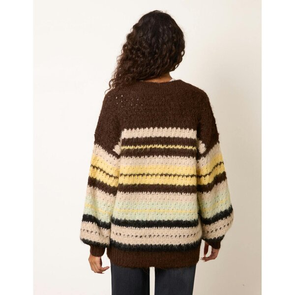 Blue Vanilla Stripe Pattern Cardigan