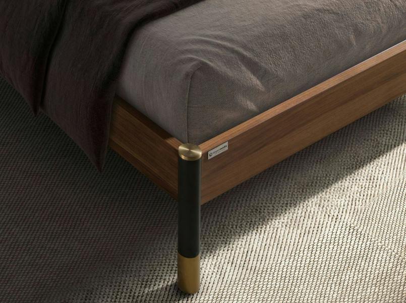 Angel Cerdá Dark grey leatherette bed 7169