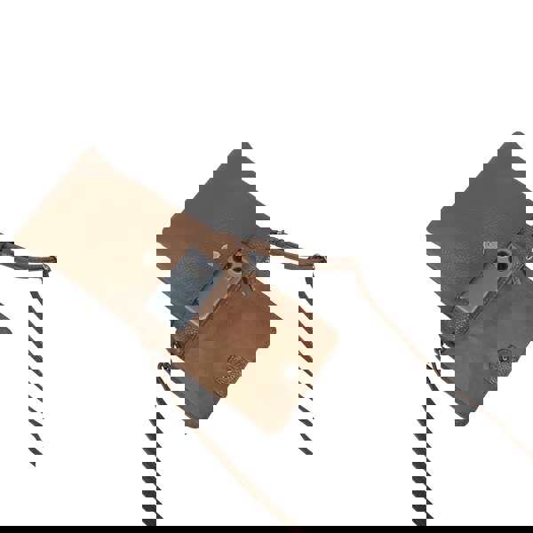 Assots London 'MARIA' Tan Pebble Grain Real Leather Crossbody Phone Bag