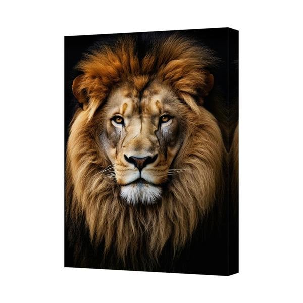 Benjamin Tate Design Majestic Lion Canvas Wall Art Print Portrait In Rich Golden Tones