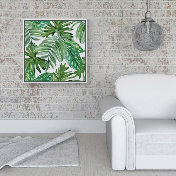 Warren Reed Exotic Rainforest Leaves Framed Canvas