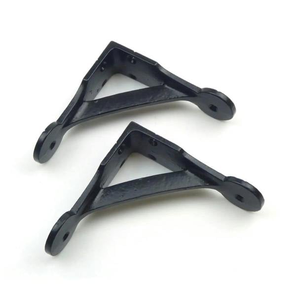 Pair of Antique Cast Iron Gallows Shelf Brackets in Epoxy Black Finish