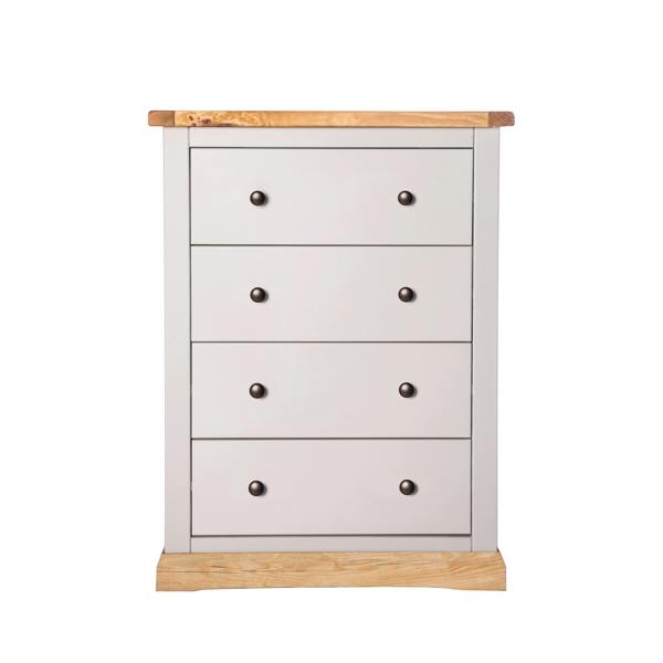 Bomporto 4 Drawer Chest of Drawers Brass Knob