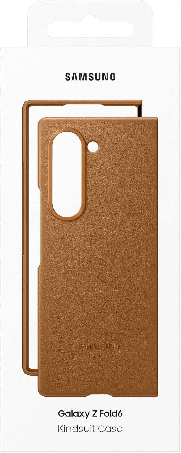 Samsung Galaxy Z Fold 6 Faux Leather/Kindsuit Case Tan - EF-VF956PAEGWW