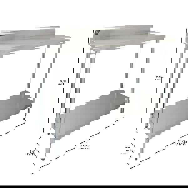 Kukoo Commercial Stainless Steel Catering Table - 4FT Wide