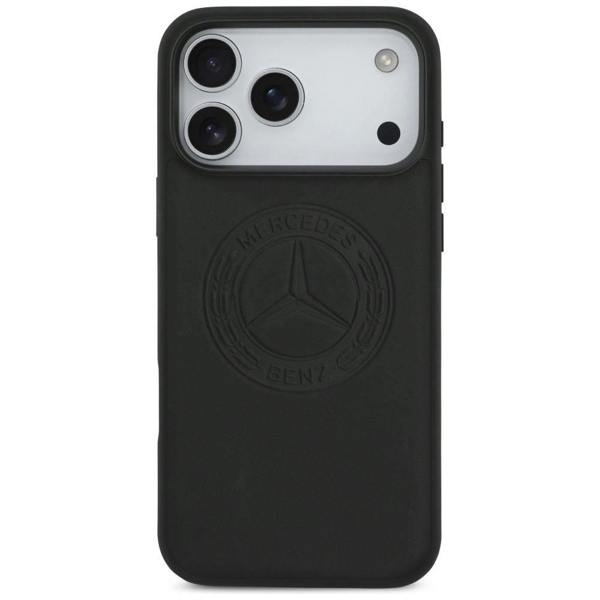 Mercedes Leather Vintage Logo Case with MagSafe for iPhone 17 Pro Max 6.9" Black - MEHMP17X25RICVLK