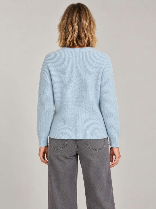 VIZ-A-VIZ Intarsia Floral Crew Neck Jumper