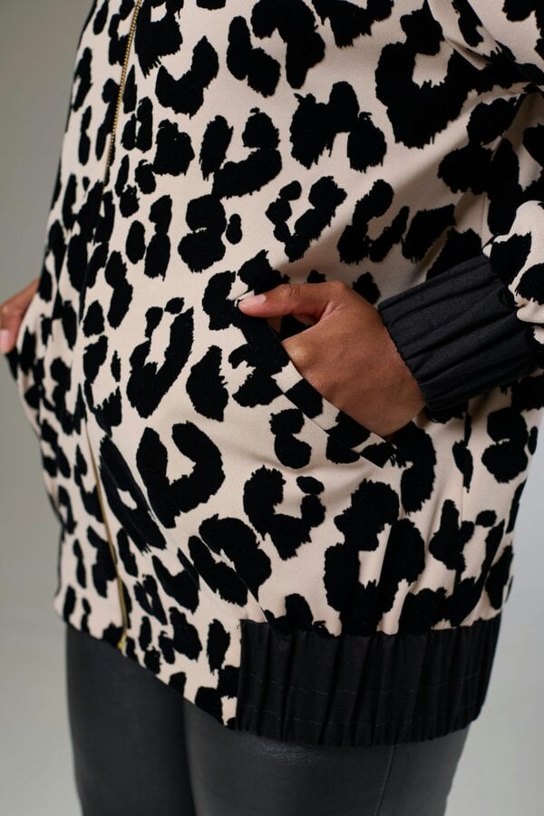 Lioness by TF Leopard Velvet Bomber Jacket