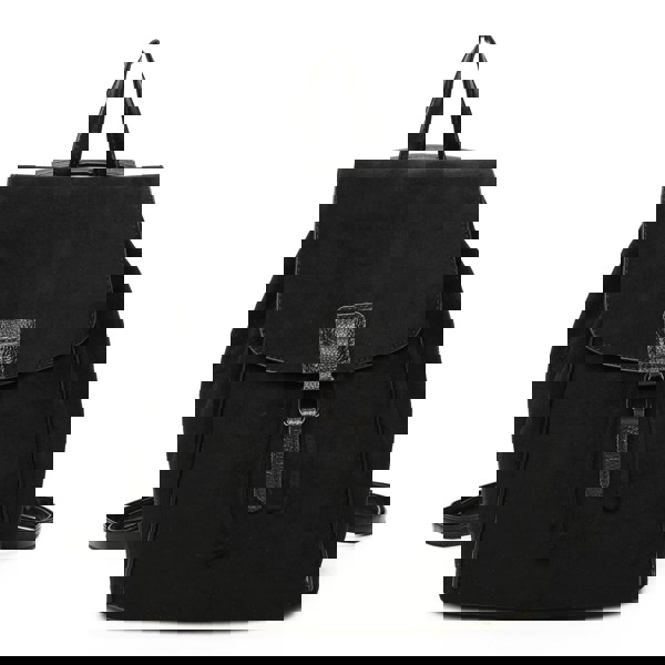 Kitise Trendy Faux Suede Drawsting Spacious Travel Backpack