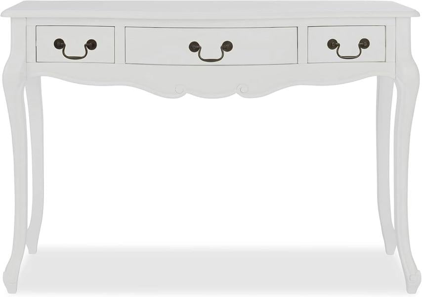 Statement Furniture Juliette Dressing Table Set with Trinket Mirror. French Table Mirror with Storage and Stool