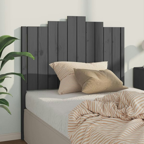 Berkfield Bed Headboard Grey 106x4x110 cm Solid Wood Pine