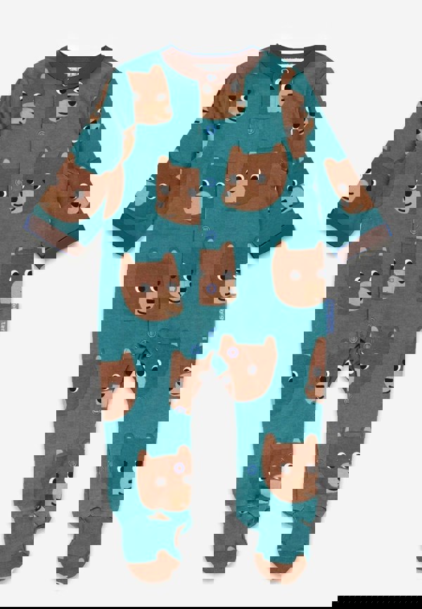 Toby Tiger Organic Brown Bear Print Baby Gift Set