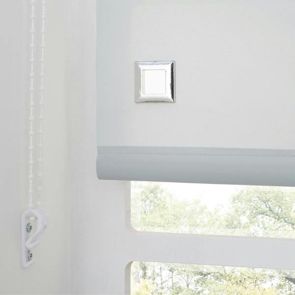 A.Unique Home Trimmable Square Eyelet Roller Blind - 2FT - GREY - 60cm(W)x170cm(L)
