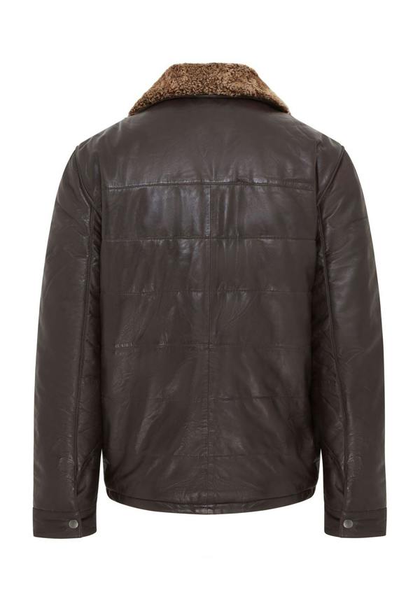 Infinity Leather Mens Leather Puffer Quilted Jacket - Farsund