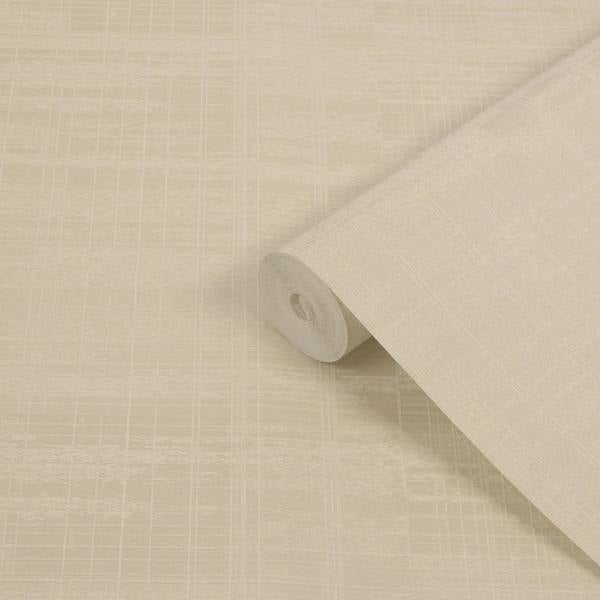 Boutique Lamont Weave Wallpaper - Chalk - 10m