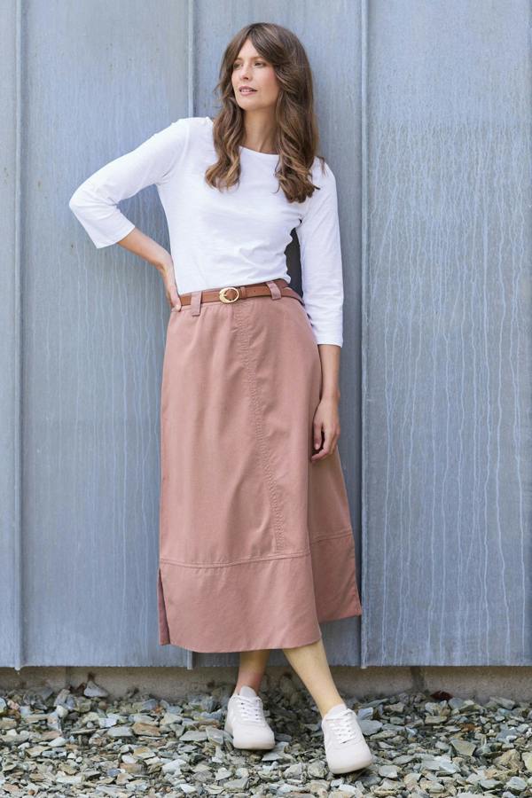 Estuary Midi Skirt Soft Pink
