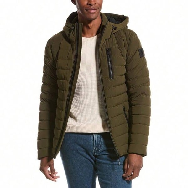 Moose Knuckles Hooper Quilted Down Filled Men's Jacket - Park Green