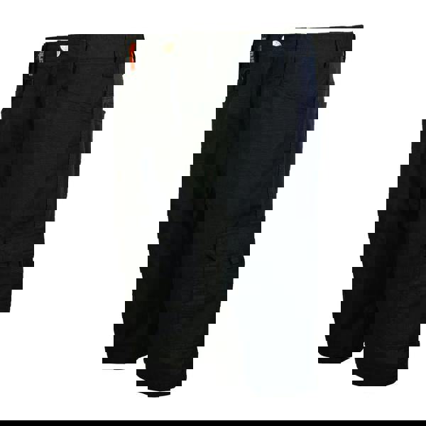 Scruffs Trade Flex Mens Pockets Cargo Shorts, black work shorts with multiple utility pockets and a relaxed fit for durability and comfort.