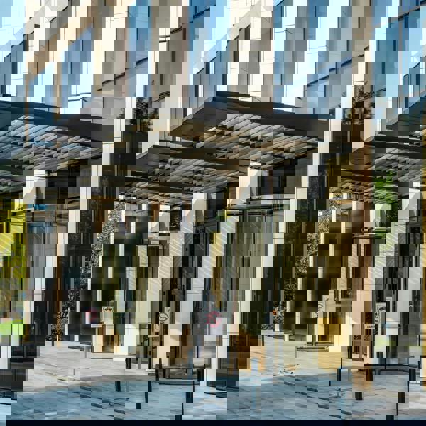 Durable INFO STAND OUTDOOR Stainless Steel Floor Sign | A3 Display Panel | Grey