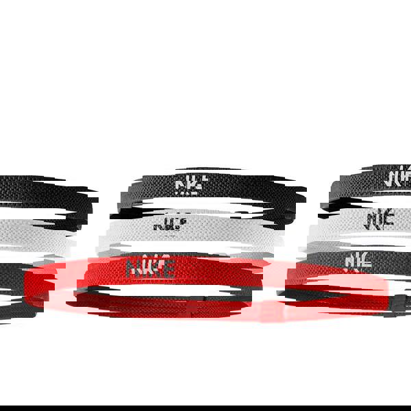 Nike Mixed Width Headband (Pack of 3) - Black/Red/White - 