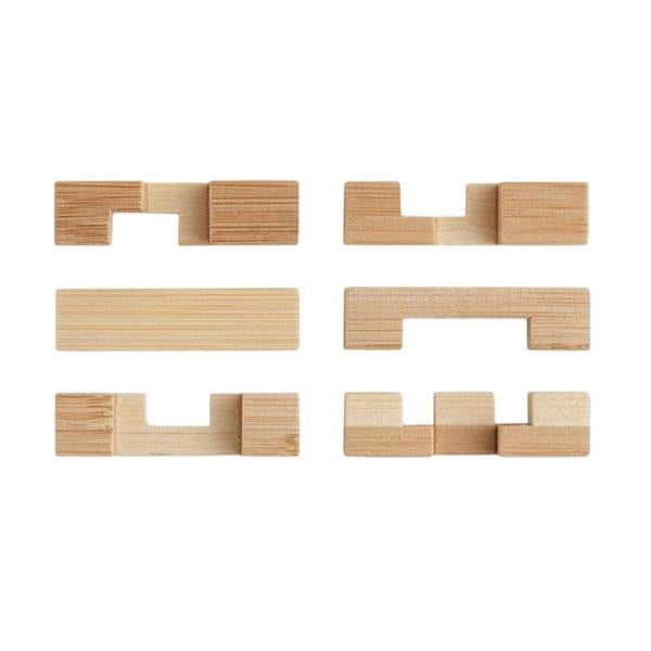 MidOcean Squarenats Bamboo Puzzle Brain Training Game - Wood - 