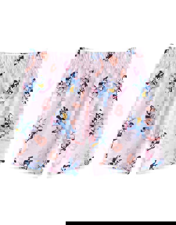 Bluey Girls Multicoloured Multi Character Multi-Pack of 2 Short Sleeve Short Leg Pyjama Set