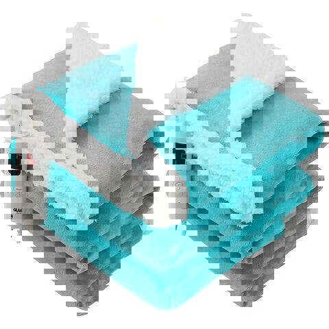 GlamHaus Heated Throw Electric Fleece Over Blanket Sofa Bed 160 X 130cm Tangerine