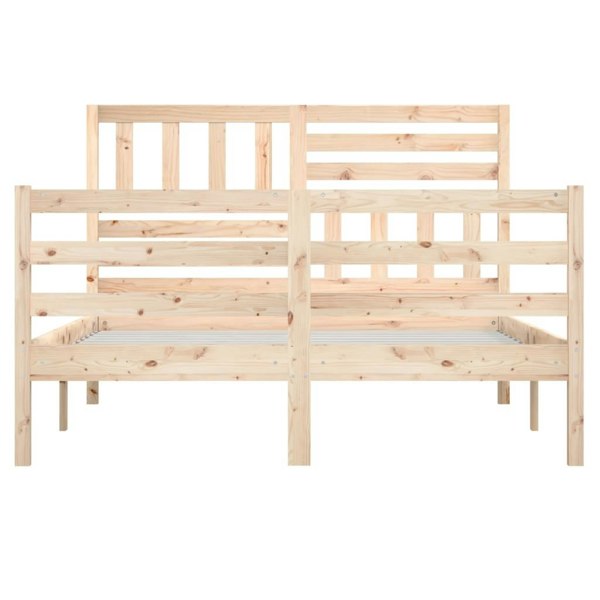 Berkfield Bed Frame Solid Wood 140x190 cm