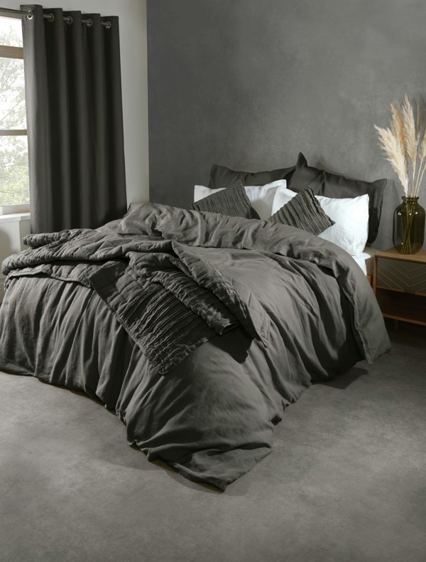 Lazy Linen Duvet Cover - Charcoal