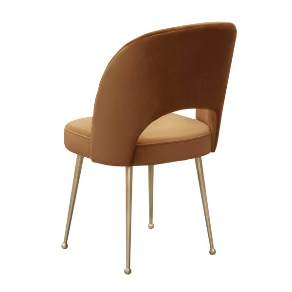 Furniture Edit Swell Cognac Velvet Chair