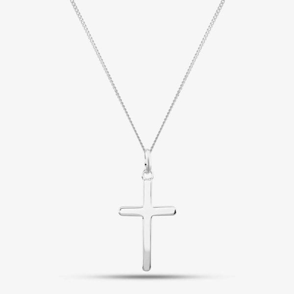 T. H. Baker Silver Plain Cross Pendant P177 N2326
