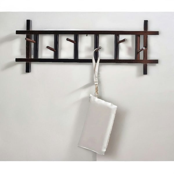 Rafaelo Mobilia Bamboo Wall Mounted Coat Hooks Rack