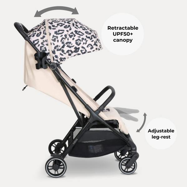 My Babiie MBX6 Compact Stroller - Fawn Leopard
