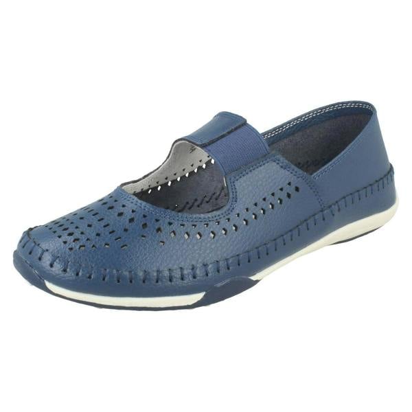 Down to Earth Ladies Down To Earth Elastic Upper Strap Shoes