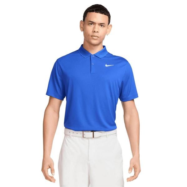 Nike Mens Victory Solid Polo Shirt - Game Royal/White - 