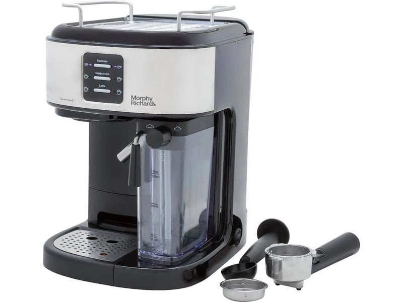 Morphy Richards Traditional Pump Espresso Coffee Machine and Milk Frother