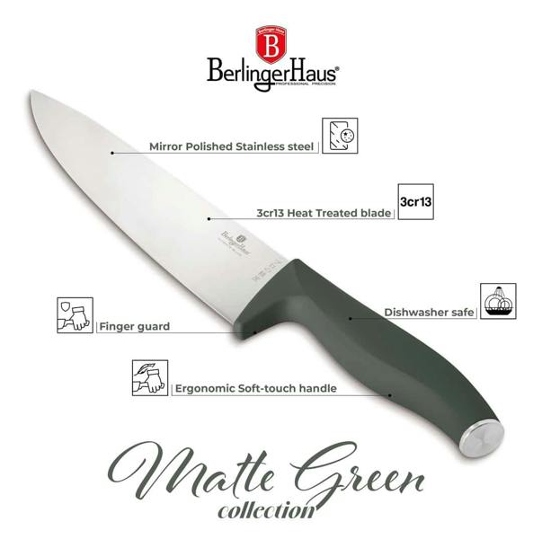 Knife Set 6 pcs – Berlinger Haus BH3138 | Matt Green