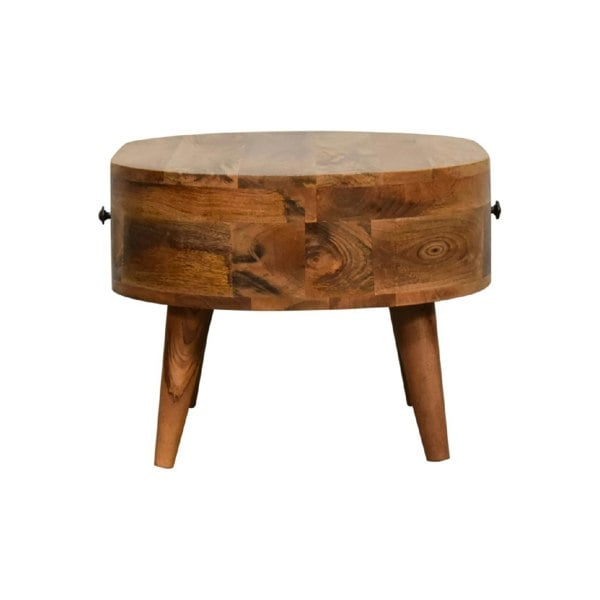 Artisan Furniture Mini Oak-ish Rounded Coffee Table