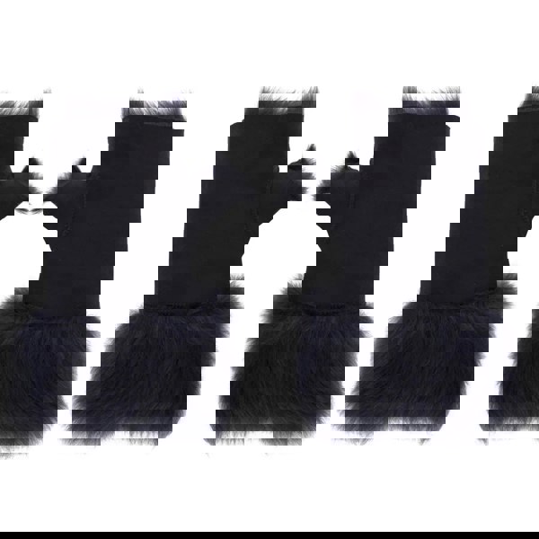 Infinity Leather Women’s Suede Leather Shearling Lined Fingerless Gloves