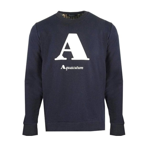 Aquascutum Unisex Adult Logo Sweatshirt - Navy