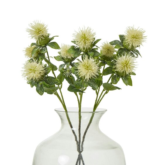 Wyld Haus Set of 3 Artificial Flowers Cream Safflower Sprays