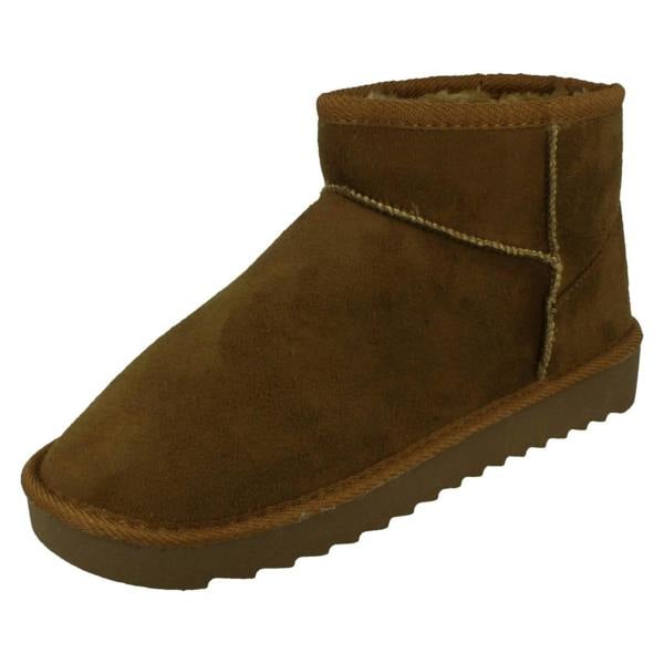 Spot On Ladies Spot On Chunky Sole Wide Fit Casual Ankle Boots F4462