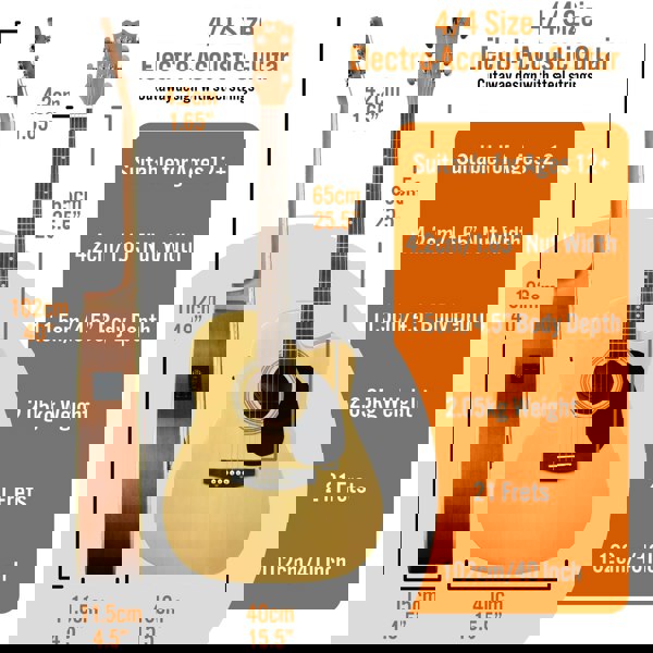 MX Cutaway Electro Acoustic Guitar Pack#Colour_Natural