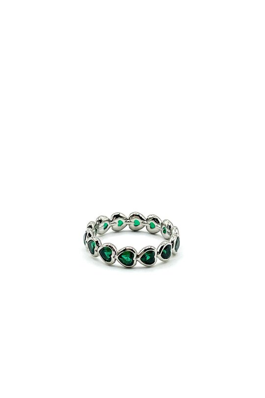 SVNX The 'Atlas' Ring in Silver and Green