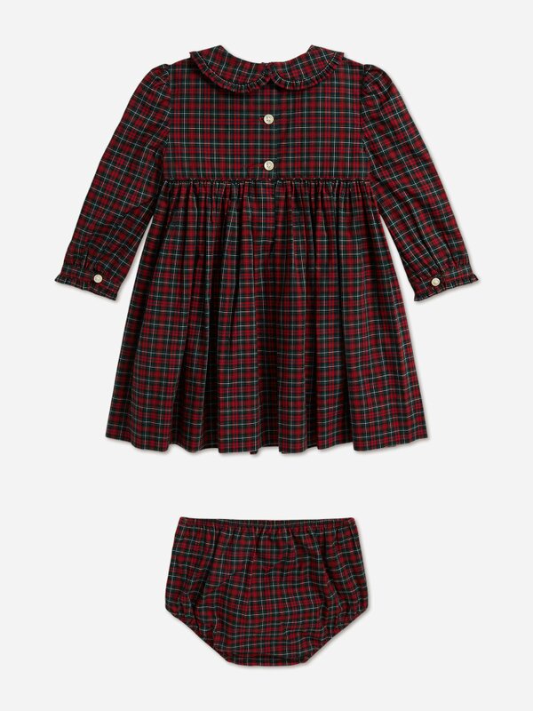 Ralph Lauren Kids Ralph Lauren Baby Girls Tartan Poplin Dress in Red