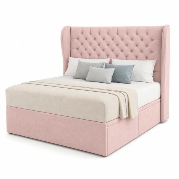 Great British Beds Mulberry Divan Bed - Pink Plush