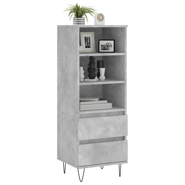 Berkfield Highboard Concrete Grey 40x36x110 cm Engineered Wood