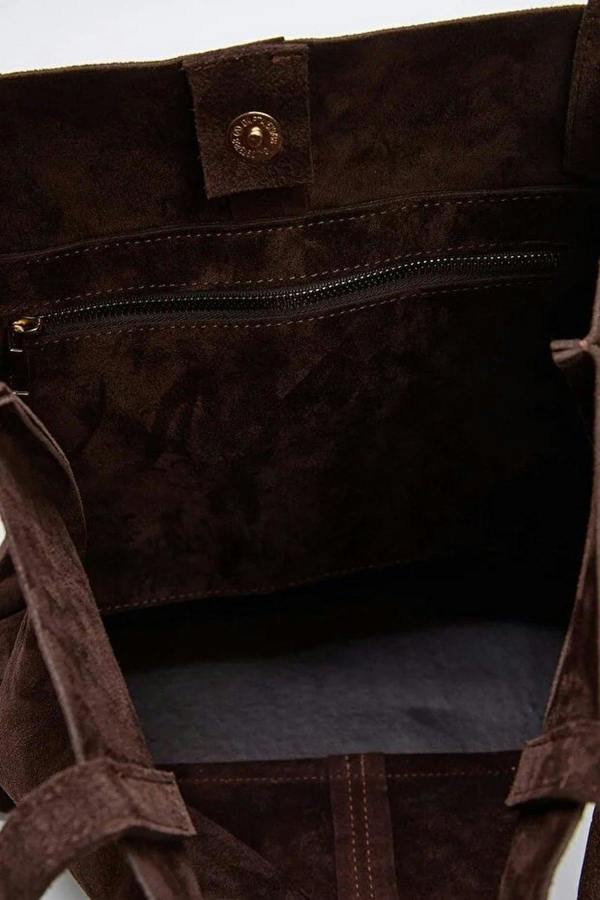 WOVCOR Genuine Leather Suede Women's Maxi Shoulder Bag