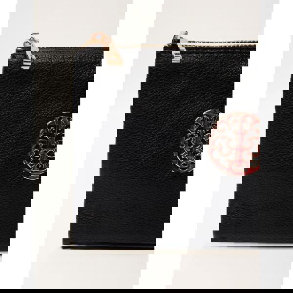 Blue Vanilla Detailed Zip Up Purse With Detachable Strap