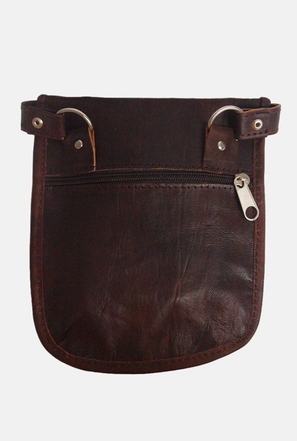 Berber Leather The Kenitra Travel Pouch in Dark Brown